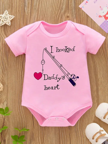 I Hooked Daddys Heart Romper